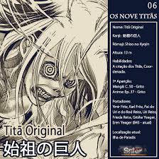 Minhas garra dilareca titã feito pra guerra com pura velocidade pra causar morte a mandibula da o poder de fogo da titã quadrúpede a força do mandíbula tudo é capaz os suditos da ymir os titãs. O Post Pode Conter Spoilers Shingeki No Kyojin Project Facebook