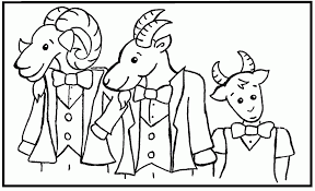 De tre bukkene bruse) is a norwegian fairy tale collected by peter christen asbjørnsen and jørgen moe in their norske folkeeventyr, first published between 1841 and 1844. Three Billy Goats Gruff Coloring Page Coloring Home