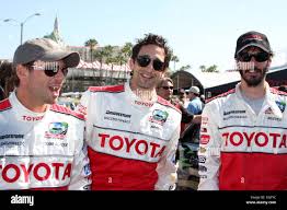 Christian Slater Adrien Brody And Keanu Reeves Pess Practice Day For The Toyota Pro Celebrity Race Los Angeles California Stock Photo Alamy