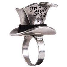 Disney Couture Tom Binns Silver Plated Mad Hatter Top Hat Ring 18 Found On Polyvore Disney Couture Disney Couture Jewelry Hatter