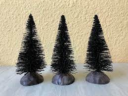 Free for commercial use no attribution required high quality images. Bottle Brush Halloween Putz 3 5 Black Artificial Pine Tree Set Of 3 Trees Bottle Brush Putz Pine Tree