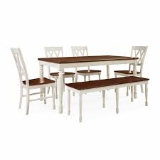 Fairview bench | wooden dining room chairs locally made in kansas city. White Crosley Furniture Shelby Dining Bench Kitchen Dining Room Furniture Table Benches