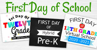 You can get the best discount of up to 65% off. First Day Of School Signs Virtual Distance Hybrid Savor Savvy