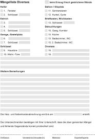 Für sie würde es viel aufwand bedeuten, die wohnung so sorgfältig zu kontrollieren, während sie darin wohnen und sich sowieso am anfang mit jeder ecke vertraut machen möchten. Mangelliste Wohnungsabnahme Protokoll Pdf Free Download