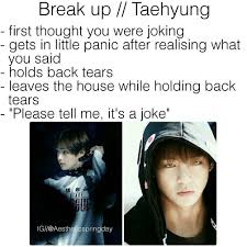 Bts Kim Taehyung V Imagine Break Up Bts Imagine Bts Taehyung