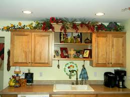 decorating above kitchen cabinets