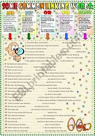 Linking Words And But Or So Because Key Included Linking Words Words Worksheets