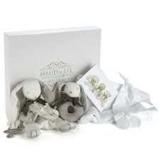 Baby Gift Set Luxury Organic Baby Soft Toy Comforter Baby Rattle Organic Wrap Organic Hat Mittens With Organic Baby Gifts Baby Soft Toys Baby Gift Box