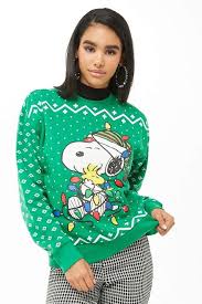 Find your favourite sweater & cardigan styles at forever 21! Forever 21 Snoopy Graphic Holiday Sweater Sweaters Holiday Sweater Latest Trends