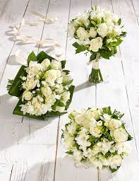 White Rose Freesia Wedding Flowers Collection 1 M S Wedding Flowers Freesia Bouquet White Roses
