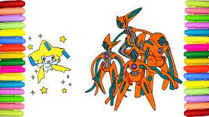 This coloring pages was posted in march 30, 2017 at 4:48 pm. Pokemon Coloring Jirachi And Deoxys All Forms Youtube