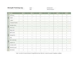 Strength Training Log