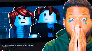 Reacting To The Bacon Hair A Roblox Action Movie Youtube