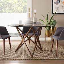 Modern Rustic Interiors Colton Star Dining Table Reviews Wayfair Round Dining Table Modern Glass Round Dining Table Glass Dining Table Decor