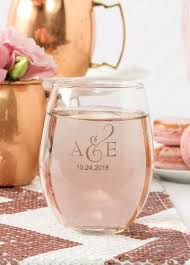 Personalized 15 Oz Stemless Wine Glass Favors Beau Coup Personalized Stemless Wine Glasses Bridal Shower Stemless Wine Glass
