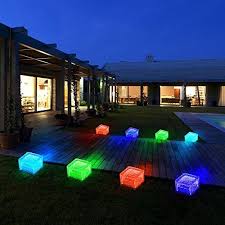Wie der name schon sagt: 8er Set Rgb Led Solar Lampen Eis Wurfel Balkon Aussen Beleuchtung Garten Weg Glas Stein Leuchten Beleuchtung Garten Solarleuchten Garten Solarlampen Garten