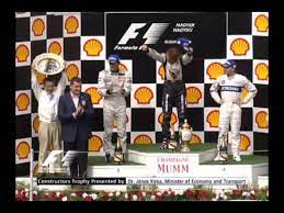 It was the 13th race of the 2006 formula one season. 2006 Hungarian Gp Podium Ceremony Youtube