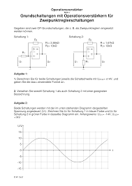Op Als Invertierender U Nichtinvertierender Schmitt Trigger Invertieren Technik Unterrichtsmaterial