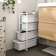 Jonaxel Frame With Textile Baskets 25x51x70 Cm Ikea Ikea Ladder Bookcase Ikea Diy
