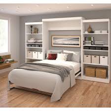 Transform your game room into a guest room with the bestar pur collection. Pur By Bestar 136 Queen Wall Bed Kit With Two 36 Storage Units In White Walmart Com Walmart Com