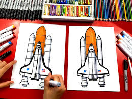 Do you want to learn how to draw a rocket ship easy for kids. How To Draw The Space Shuttle Art For Kids Hub