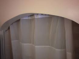 Curtain rod for arched doorway. Arched Tub Shower Area Standard Curtain Rod Causing Too Much Steam