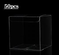 50Pcs Clear Plastic Boxes for Gifts Pvc Packing Box Gift Packaging  Transparent Candy Wedding Party Favors