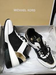 Reminder to schedule your pedicure and show it off in some new shoes. New Michael Kors Shoes Cliff Trainer Black White Mk Fashion Sports Sneakers Ebay