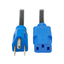 Computer Power Cord 5 15p To C13 4 Ft Blue Plugs Tripp Lite