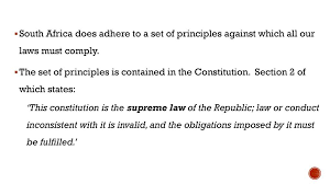 Mining laws and regulations covering issues in south africa of relevant authorities and legislation, recent political developments, transfer in addition, the constitution of the republic of south africa, 1996 (constitution) is the supreme law of the country, and its principles guide the interpretation of. Introduction To Legal Concepts Ppt Download