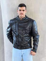 Black Biker Jacket Black Motorcycle Jacket Streetwear Men Etsy Black Motorcycle Jacket Black Biker Jacket Motorcycle Jacket Mens