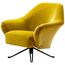 Osvaldo Borsani Armchair P32 Lounge Ochre Tecno Italy 1956 Italian Mid Century Modern Brown Leather Recliner Chair Lounge Chair Outdoor Dining Chair Cushions
