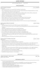 regional manager retail resume sample