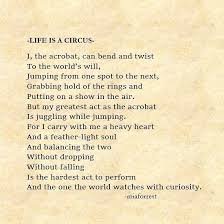 Mia Forrest Poem Life Is A Circus Life Motivation Inspiration Circus Quotes Words