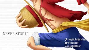 One Piece Never Stop It By Sergiart