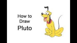 Pluto cartoon drawing at paintingvalleycom explore. How To Draw Pluto Full Body Video Step By Step Pictures