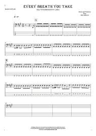 How To Play Every You Every Me On Guitar Every Breath You Take Notes And Tablature For Bass Guitar In 2020 Guitar Tabs Songs Bass Guitar Bass Guitar Tablature