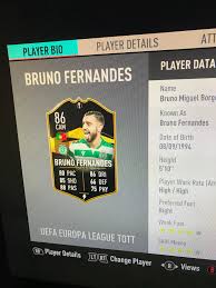 Tras la salida de la delantera ( lewandowski, mbappé y cristiano ronaldo ), el turno ha llegado para los encargados de dirigir la sala de máquinas. Bruno Fernandes Tott New Dynamic Image Fifa