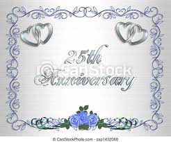Spending 25 years together definitely calls for a celebration! 25th Wedding Anniversary Border Image And Illustration Composition 3d Silver Hearts With Blue Roses For 25th Wedding Canstock
