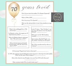 Well, what do you know? 70th Birthday Trivia Game Instant Download Everything To Etsy In 2021 70th Birthday Trivia Trivia Games