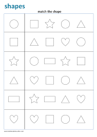 Kindergarten d and d shapes worksheets. Worksheet Matching Shapes Lookbook Education