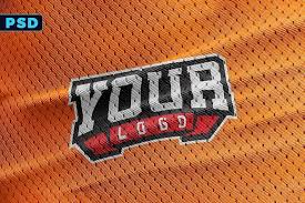 Sports Jersey Texture Logo Mockup Logo Mockup Sports Templates Business Card Logo
