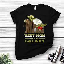 Star Wars Master Yoda And Baby Yoda Best Mom In The Galaxy Shirt Hoodie Sweater Longsleeve T Shirt
