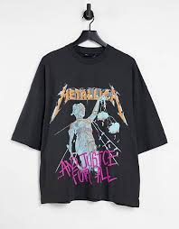 See more ideas about metallica, metallica shirt, shirts. Asos Design Metallica Oversize T Shirt In Schwarz Asos
