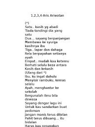 Lirik lagu kekasih sanubariku by dewa krisna. Lirik Lagu 1 2 3 4