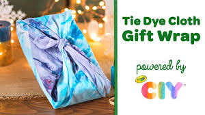 diy tie dye cloth gift wrap crayola