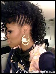 Braided Mohawk With Loose Curls Hair Styles Braids For Black Hair Braided Mohawk Hairstyles