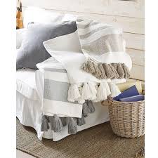 Black And White Throw Blanket With Tassels Woven Tassel Throw White Throw Blanket Grey Throw Blanket Throw Blanket