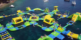 All the comforts of home. This Floating Water Playground Looks Like Serious Summer Fun