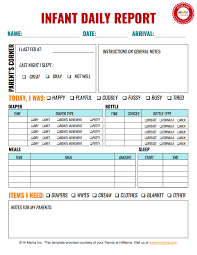 The ultimate list of printable budget worksheets. Infant Toddler Daily Reports Free Printable Himama Infant Daily Report Daycare Daily Sheets Infant Room Daycare